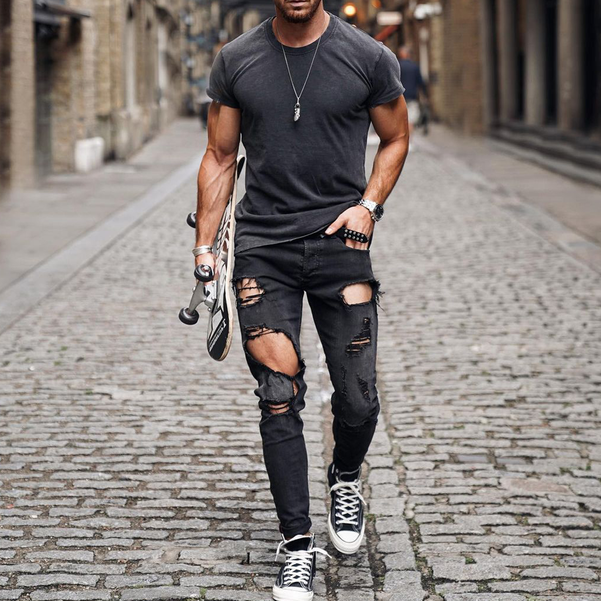 Men's Retro Outdoor Motorcycle Top Casual Everyday Basics Round Neck Cotton Short Sleeve T-Shirt