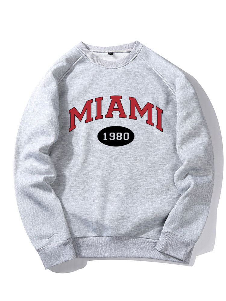 Miami Letter Print Sweatshirt
