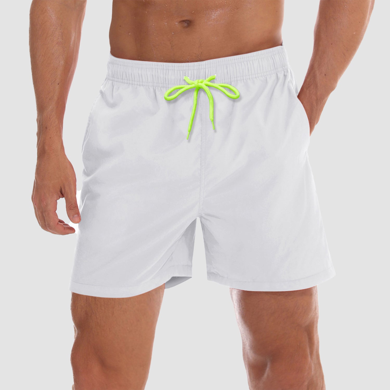 Men's Quick Dry Swimming Trunks with Mesh Lining Beach Shorts Boardshorts Multi Pockets