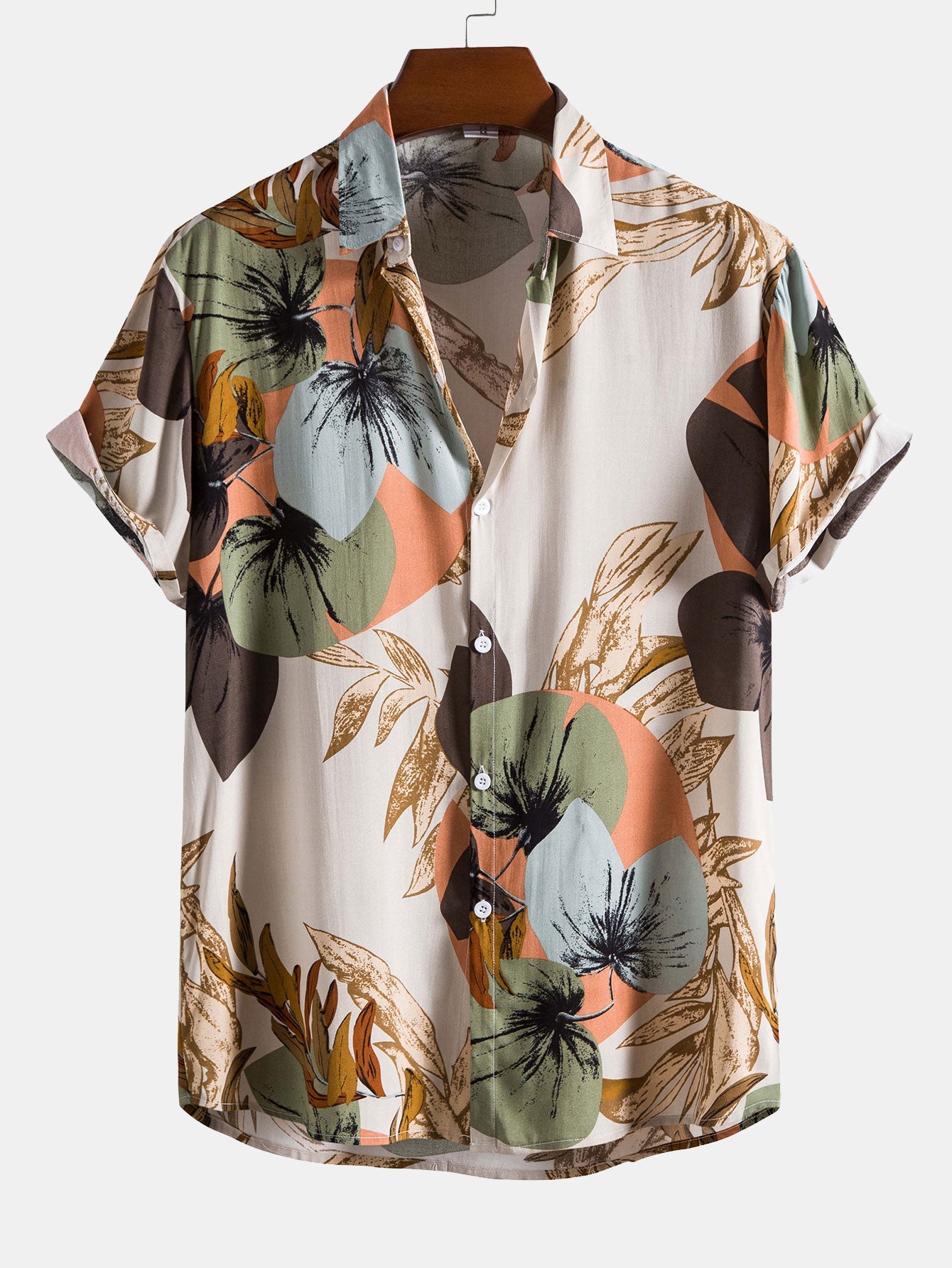 Tropical Print Shirt & Textured Cotton 5